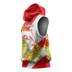 Dolphins Sleeveless Hoodie Golden Wattle Floral Polynesian - Australian Flower - Rugby Mascot