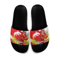 Dolphins Slide Sandals Golden Wattle Floral Polynesian - Australian Flower - Rugby Mascot