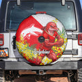 Dolphins Spare Tire Cover Golden Wattle Floral Polynesian - Australian Flower - Rugby Mascot