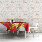 Dolphins Tablecloth Golden Wattle Floral Polynesian - Australian Flower - Rugby Mascot
