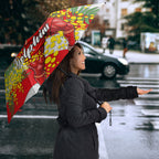 Dolphins Umbrella Golden Wattle Floral Polynesian - Australian Flower - Rugby Mascot