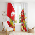 Dolphins Window Curtain Golden Wattle Floral Polynesian - Australian Flower - Rugby Mascot