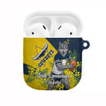 North Queensland Cowboys AirPods Case Golden Wattle Floral Polynesian - Australian Flower - Rugby Mascot