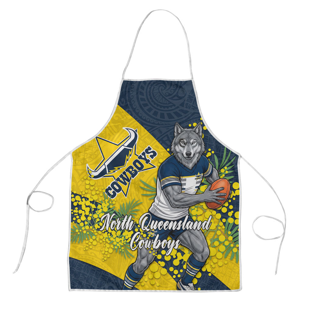 North Queensland Cowboys Apron Golden Wattle Floral Polynesian - Australian Flower - Rugby Mascot