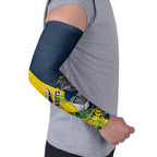 North Queensland Cowboys Arm Sleeves Golden Wattle Floral Polynesian - Australian Flower - Rugby Mascot