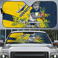 North Queensland Cowboys Auto Sun Shade Golden Wattle Floral Polynesian - Australian Flower - Rugby Mascot
