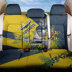 North Queensland Cowboys Back Car Seat Cover Golden Wattle Floral Polynesian - Australian Flower - Rugby Mascot