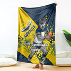 North Queensland Cowboys Blanket Golden Wattle Floral Polynesian - Australian Flower - Rugby Mascot