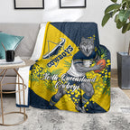 North Queensland Cowboys Blanket Golden Wattle Floral Polynesian - Australian Flower - Rugby Mascot