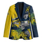 North Queensland Cowboys Blazer Golden Wattle Floral Polynesian - Australian Flower - Rugby Mascot