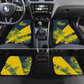 North Queensland Cowboys Car Mats Golden Wattle Floral Polynesian - Australian Flower - Rugby Mascot