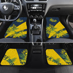 North Queensland Cowboys Car Mats Golden Wattle Floral Polynesian - Australian Flower - Rugby Mascot