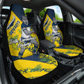 North Queensland Cowboys Car Seat Cover Golden Wattle Floral Polynesian - Australian Flower - Rugby Mascot