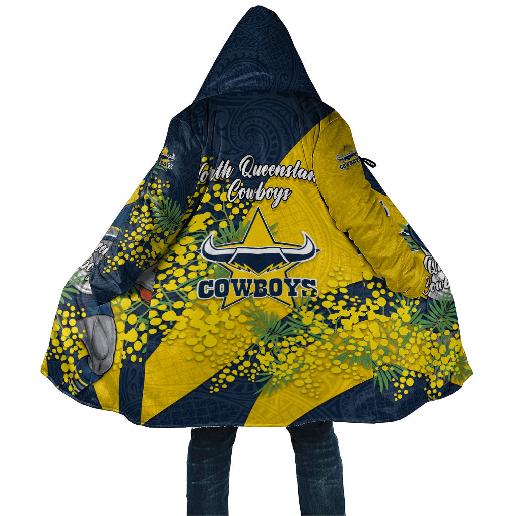 North Queensland Cowboys Cloak Golden Wattle Floral Polynesian - Australian Flower - Rugby Mascot