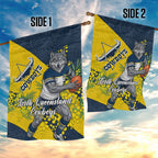 North Queensland Cowboys Garden Flag Golden Wattle Floral Polynesian - Australian Flower - Rugby Mascot