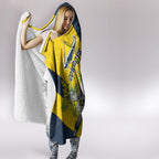 North Queensland Cowboys Hooded Blanket Golden Wattle Floral Polynesian - Australian Flower - Rugby Mascot