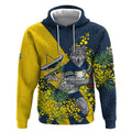 North Queensland Cowboys Hoodie Golden Wattle Floral Polynesian - Australian Flower - Rugby Mascot