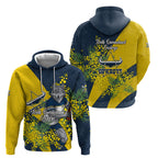 North Queensland Cowboys Hoodie Golden Wattle Floral Polynesian - Australian Flower - Rugby Mascot