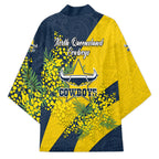 North Queensland Cowboys Kimono Golden Wattle Floral Polynesian - Australian Flower - Rugby Mascot