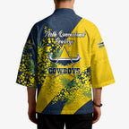 North Queensland Cowboys Kimono Golden Wattle Floral Polynesian - Australian Flower - Rugby Mascot