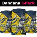 North Queensland Cowboys Neck Gaiter Golden Wattle Floral Polynesian - Australian Flower - Rugby Mascot