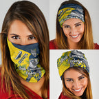 North Queensland Cowboys Neck Gaiter Golden Wattle Floral Polynesian - Australian Flower - Rugby Mascot
