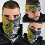 North Queensland Cowboys Neck Gaiter Golden Wattle Floral Polynesian - Australian Flower - Rugby Mascot