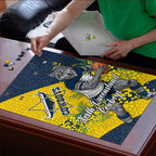North Queensland Cowboys Puzzle Golden Wattle Floral Polynesian - Australian Flower - Rugby Mascot