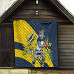 North Queensland Cowboys Quilt Golden Wattle Floral Polynesian - Australian Flower - Rugby Mascot