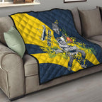 North Queensland Cowboys Quilt Golden Wattle Floral Polynesian - Australian Flower - Rugby Mascot