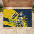 North Queensland Cowboys Rubber Doormat Golden Wattle Floral Polynesian - Australian Flower - Rugby Mascot