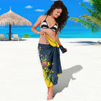North Queensland Cowboys Sarong Golden Wattle Floral Polynesian - Australian Flower - Rugby Mascot