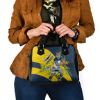 North Queensland Cowboys Shoulder Handbag Golden Wattle Floral Polynesian - Australian Flower - Rugby Mascot
