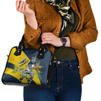 North Queensland Cowboys Shoulder Handbag Golden Wattle Floral Polynesian - Australian Flower - Rugby Mascot