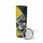 North Queensland Cowboys Skinny Tumbler Golden Wattle Floral Polynesian - Australian Flower - Rugby Mascot