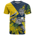 North Queensland Cowboys T Shirt Golden Wattle Floral Polynesian - Australian Flower - Rugby Mascot