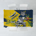 North Queensland Cowboys Tablecloth Golden Wattle Floral Polynesian - Australian Flower - Rugby Mascot