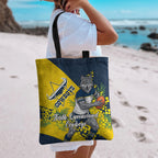 North Queensland Cowboys Tote Bag Golden Wattle Floral Polynesian - Australian Flower - Rugby Mascot