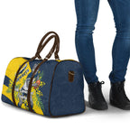 North Queensland Cowboys Travel Bag Golden Wattle Floral Polynesian - Australian Flower - Rugby Mascot