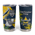 North Queensland Cowboys Tumbler Cup Golden Wattle Floral Polynesian - Australian Flower - Rugby Mascot