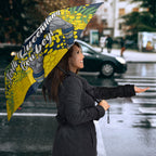 North Queensland Cowboys Umbrella Golden Wattle Floral Polynesian - Australian Flower - Rugby Mascot