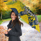 North Queensland Cowboys Umbrella Golden Wattle Floral Polynesian - Australian Flower - Rugby Mascot