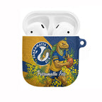 Parramatta Eels AirPods Case Golden Wattle Floral Polynesian - Australian Flower - Rugby Mascot