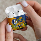 Parramatta Eels AirPods Case Golden Wattle Floral Polynesian - Australian Flower - Rugby Mascot