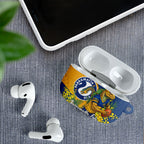Parramatta Eels AirPods Case Golden Wattle Floral Polynesian - Australian Flower - Rugby Mascot