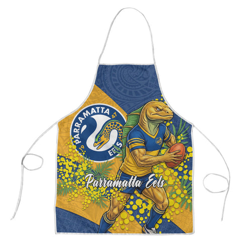 Parramatta Eels Apron Golden Wattle Floral Polynesian - Australian Flower - Rugby Mascot