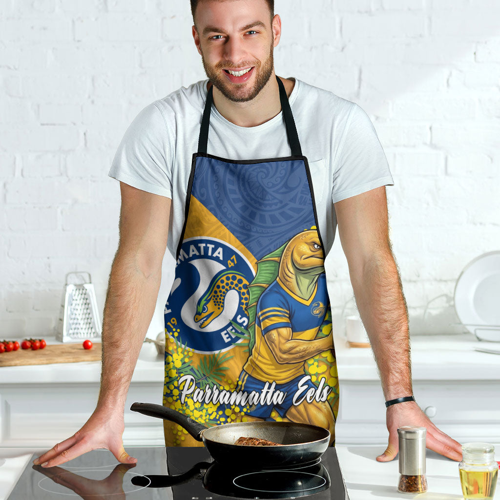 Parramatta Eels Apron Golden Wattle Floral Polynesian - Australian Flower - Rugby Mascot