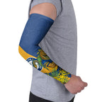 Parramatta Eels Arm Sleeves Golden Wattle Floral Polynesian - Australian Flower - Rugby Mascot