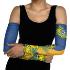 Parramatta Eels Arm Sleeves Golden Wattle Floral Polynesian - Australian Flower - Rugby Mascot