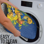 Parramatta Eels Bathroom Set Golden Wattle Floral Polynesian - Australian Flower - Rugby Mascot